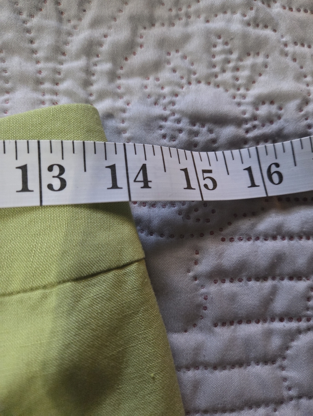 Linen Blend Tailored Blazer & Wide-Leg Pant Set - Lime Green 6P - Picture 11 of 12